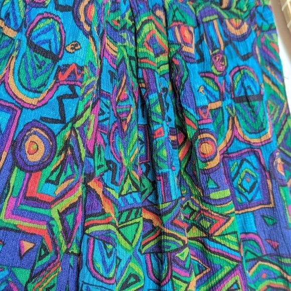 Flowy multicolored rayon shorts M - Picture 8 of 9